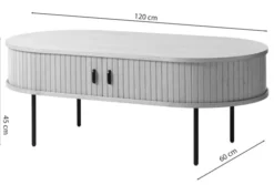 Ława drewniana Gativel 120x60 cm lamele dąb czarny