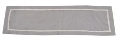 Bieżnik Rattve 140x40 cm szary z koronką