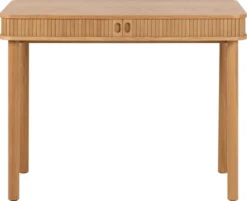 Biurko drewniane Wilent 100x50 cm dąb lamele