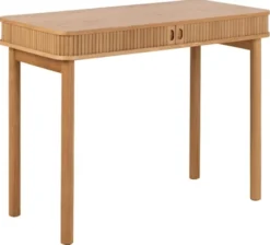 Biurko drewniane Wilent 100x50 cm dąb lamele