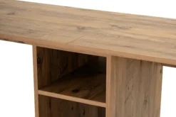 Biurko dwuosobowe Obvity 240x60 cm z półkami sosna