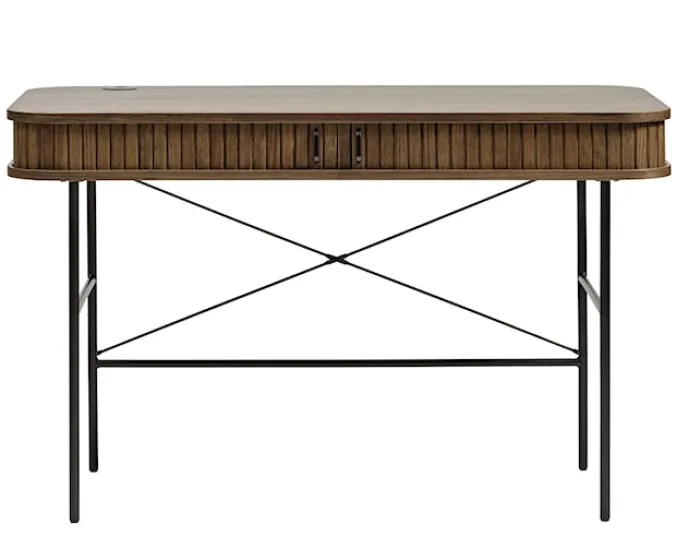 Biurko Gativel 120x60 cm lamele dąb palony