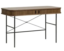 Biurko Gativel 120x60 cm lamele dąb palony