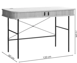 Biurko Gativel 120x60 cm lamele dąb palony