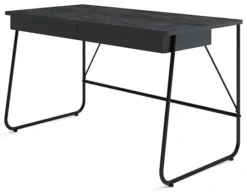 Biurko Match z dwiema szufladami 135 cm czarne