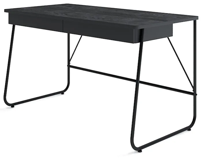 Biurko Match z dwiema szufladami 135 cm czarne