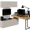 Biurko narożne Teen Flex prawe/lewe z szufladami 110 cm Hikora naturalna / raw steel