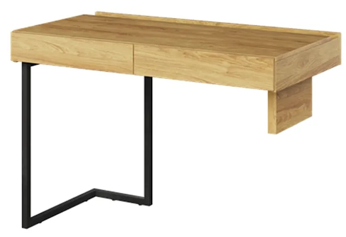 Biurko narożne Teen Flex prawe/lewe z szufladami 110 cm Hikora naturalna / raw steel