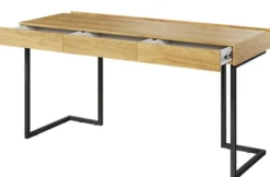 Biurko narożne Teen Flex prawe/lewe z szufladami 150 cm Hikora naturalna / raw steel