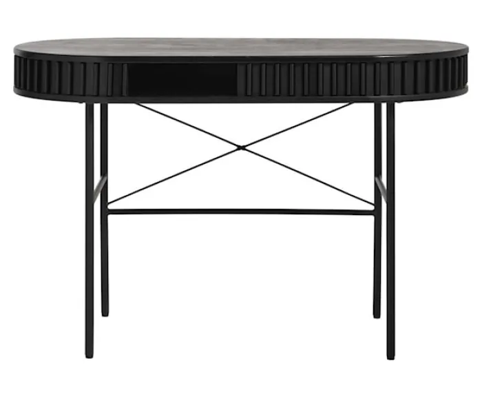 Biurko Ovitties 120x60 cm czarne lamele