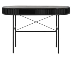Biurko Ovitties 120x60 cm czarne lamele