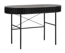 Biurko Ovitties 120x60 cm czarne lamele