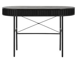 Biurko Ovitties 120x60 cm czarne lamele
