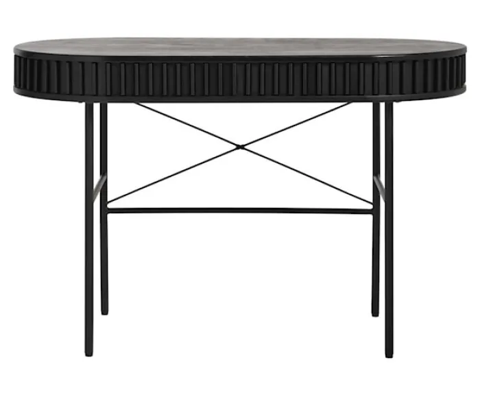 Biurko Ovitties 120x60 cm czarne lamele