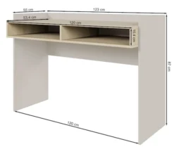 Biurko Tabise z dwiema wnękami 120x53 cm kaszmir/dąb lindberg