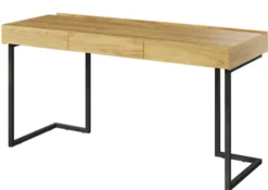 Biurko Teen Flex z szufladami 150 cm Hikora naturalna / raw steel
