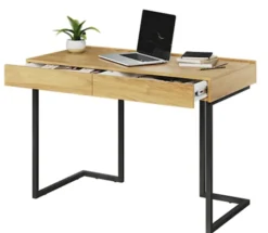 Biurko Teen Flex z szufladami 110 cm Hikora naturalna / raw steel