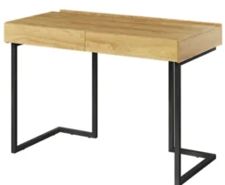 Biurko Teen Flex z szufladami 110 cm Hikora naturalna / raw steel