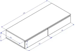 Biurko toaletka Bemmi wisząca z szufladami 120 cm kaszmir