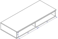 Biurko toaletka Bemmi wisząca z szufladami 120 cm orzech wisconsin
