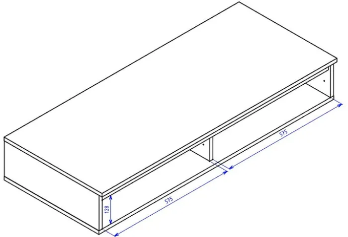 Biurko toaletka Bemmi wisząca z szufladami 120 cm orzech wisconsin