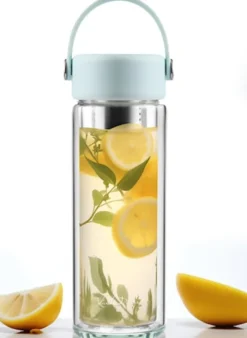 Butelka z zaparzaczem Fuori 350 ml miętowa