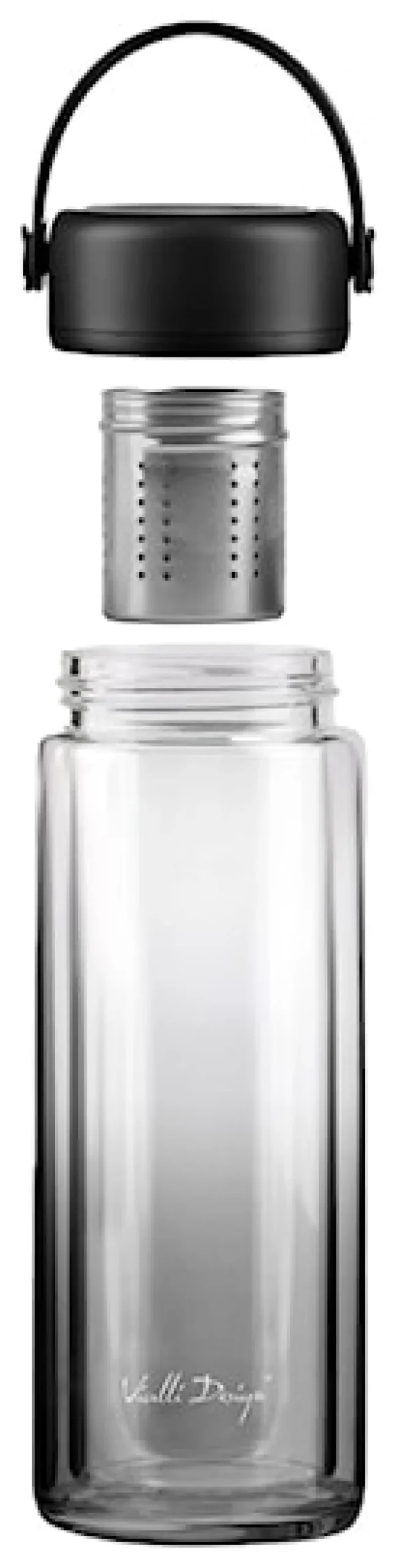 Butelka z zaparzaczem Fuori 350 ml czarna