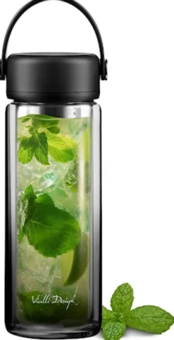 Butelka z zaparzaczem Fuori 350 ml czarna