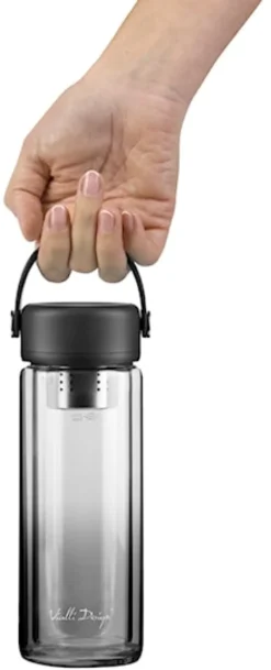 Butelka z zaparzaczem Fuori 350 ml czarna