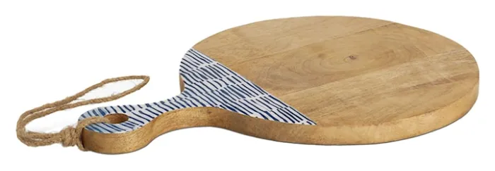 Deska do krojenia Cherrey drewno mango niebieska