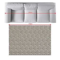 Dywan Jersey 120x170 cm beżowo-czarny