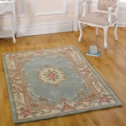 Dywan wełniany Aubusson zielony Prostokątny/120x180