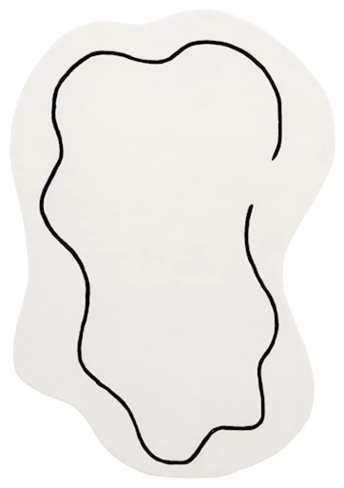 Dywan wełniany ręcznie tkany Loop kremowy 200x300 cm