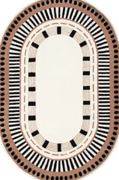 Dywan z wełną ręcznie tkany Roma kremowo-brązowy 160x230 cm
