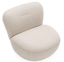 Fotel obrotowy Nicolino ciemnobeżowy boucle
