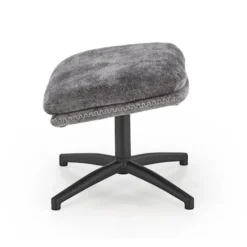 Fotel z podnóżkiem Rikely funkcją kołyski popielaty