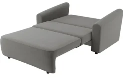 Kanapa rozkładana dwuosobowa Stevio 150 cm z pojemnikiem ciemnoszara szenil hydrofobowy