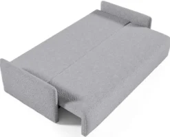 Kanapa rozkładana Glove z pojemnikiem na pościel szara boucle