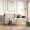 Kanapa rozkładana trzyosobowa Valico beżowa velvet hydrofobowy