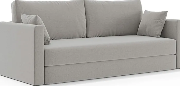 Kanapa rozkładana trzyosobowa Avolia szarobeżowa plecionka