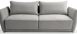 Kanapa rozkładana trzyosobowa Laristia z pojemnikiem szara szenil hydrofobowy