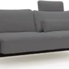 Kanapa rozkładana trzyosobowa Solianero ciemnoszara szenil