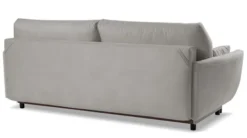 Kanapa rozkładana trzyosobowa Toivola z pojemnikiem jasnoszara velvet hydrofobowa