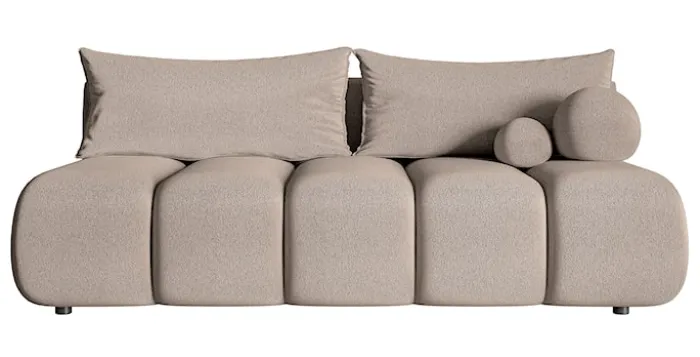 Kanapa trzyosobowa Dandelino Mini z funkcją spania beżowa szenil