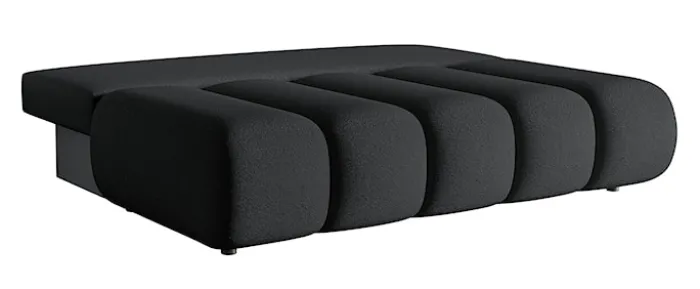 Kanapa trzyosobowa Dandelino Mini z funkcją spania czarna boucle