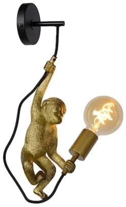 Kinkiet Chimp małpka złoty