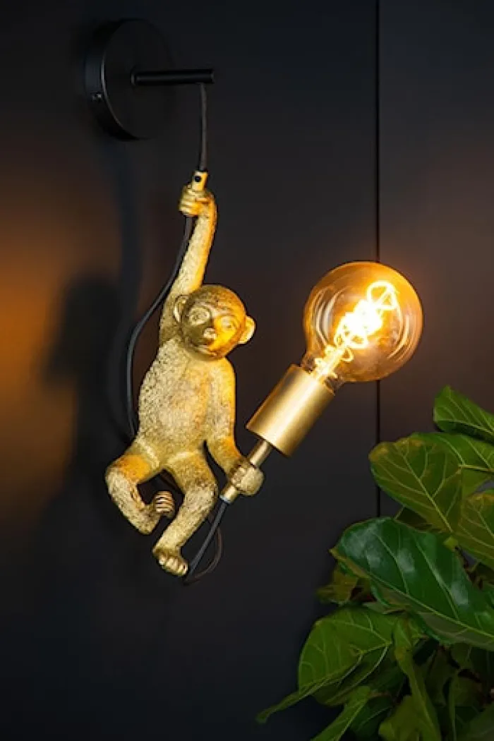 Kinkiet Chimp małpka złoty
