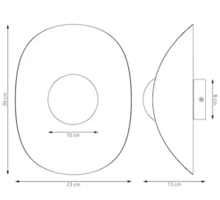 Kinkiet ścienny Fiero 30 cm ciepły szary