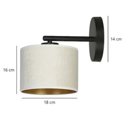 Kinkiet ścienny Hellid średnica 18 cm biały