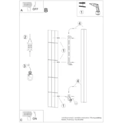 Kinkiet Freya 150 cm beżowy